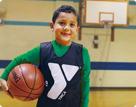 Boy with basketball